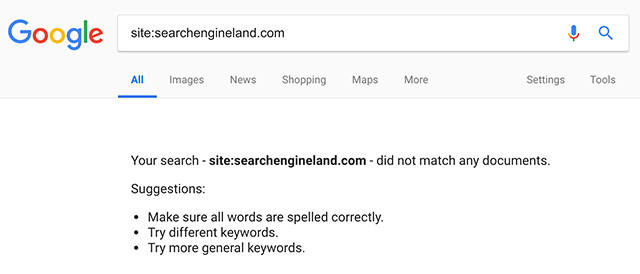 search engine land index problem