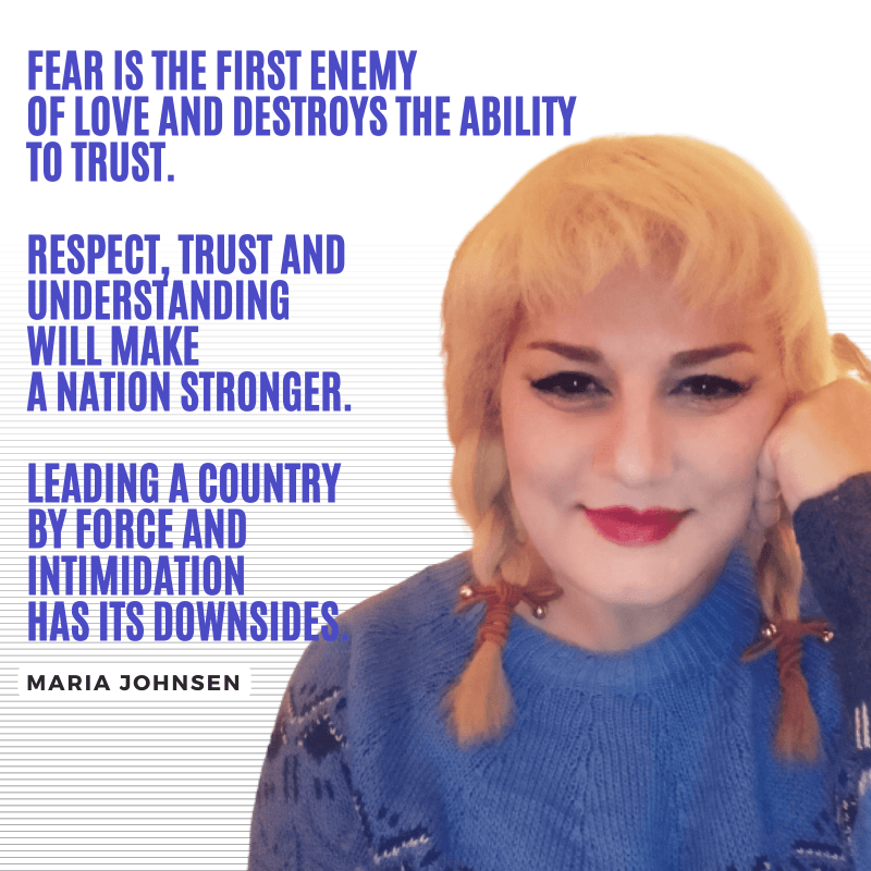 Maria Johnsen's quote about fear